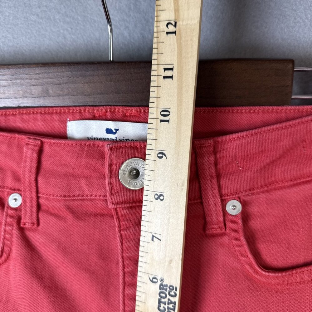 Vineyard Vines High Rise Skinny Jeans Women Size 25 Pants Cuckoo Red Hot Barbie - Picture 7 of 15